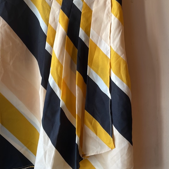 Mango mini dress in yellow black tan & cream in size Small. - Picture 5 of 7